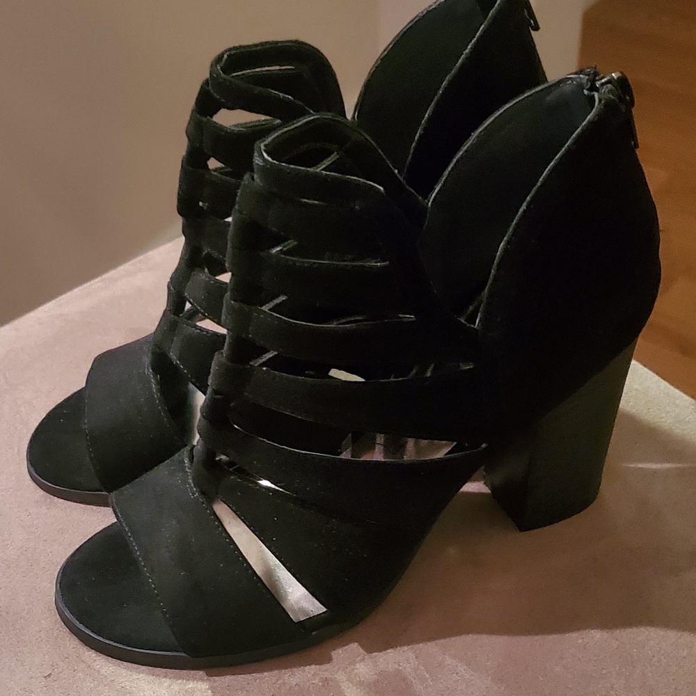 Carlos by Carlos Santana Solera Cutout Caged Heeled Sandal Booties